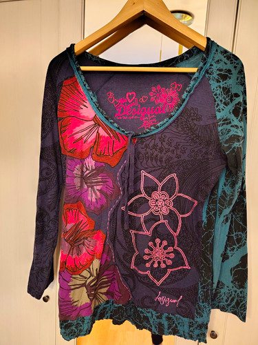 Desigual damen shirt - shirt, langarm