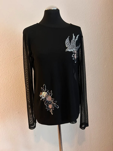 Boutique mesh shirt schwarz - mesh,