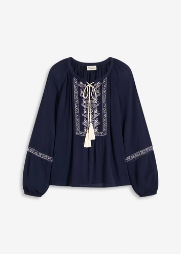 Oversized bluse mit stickerei - oversized-bluse,