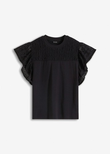 Shirt mit lochstickerei - shirt,