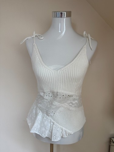 Zara romantisches baumwolltop - zara,