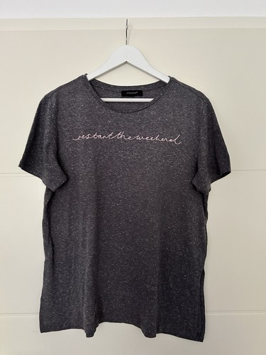 Grau meliertes damen shirt - meliertes,