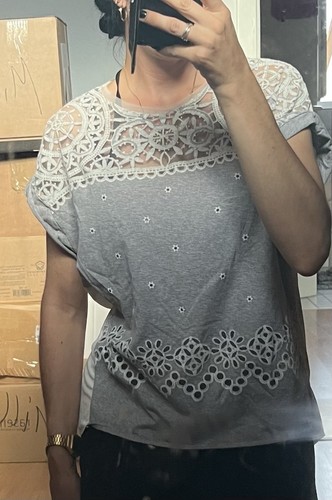 Zara shirt grau weiss - |, |