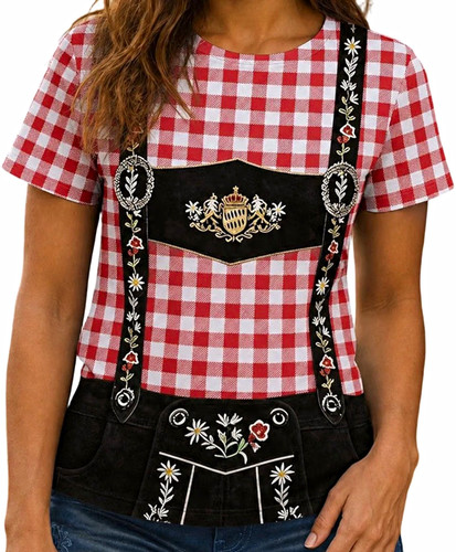 Damen trachtenbluse rot weiß - damen, rot-weiß