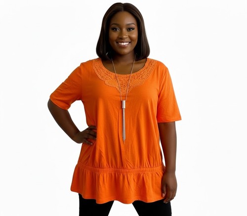 Sheego damen shirt orange - damen,