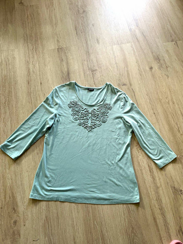 Damen shirt grün 3 4 - damen, t-shirt,